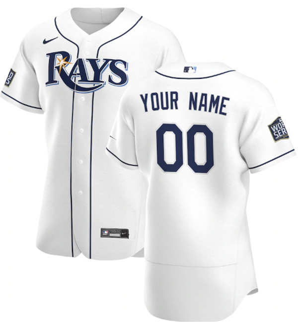 Men's Tampa Bay Rays Active Player White 2020 World Series Bound Custom Stitched MLB Jersey